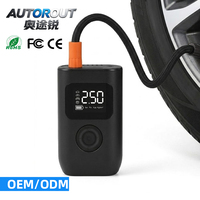 Gonfleur de pneus portable à haut débit 22L/min, 150 PSI, double alimentation, affichage numérique, lumière LED, charge Type-C, batterie externe pour voiture/moto/vélo