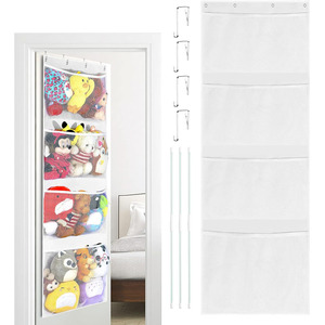 Portaoggetti sopra porta portaoggetti amaca a rete con animali da appendere camera da letto stanza dei bambini porta grandi tasche - Product Image 1