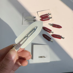 Barrette à <span class=keywords><strong>cheveux</strong></span> de <span class=keywords><strong>luxe</strong></span> grande taille sans plis avec logo personnalisé, épingle à <span class=keywords><strong>cheveux</strong></span> sans couture pour femmes, barrette de maquillage haut de gamme - Product Image 5