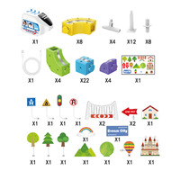 83 pièces, petit train magnétique, jouet de construction en plastique à assembler soi-même, blocs de construction éducatifs pour enfants, nouveaux jouets