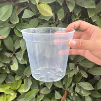 Pot de fleurs rond pour orchidées, ultra-transparent, en plastique, de 2,5 à 9 pouces, directement de l'usine, pour la culture et la décoration de jardins intérieurs