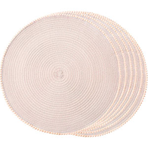 Ningxin colombie marron imprimé coton essuyable tressé tissé napperons mariage adapté 10 pièces par poly sac - Product Image 2