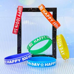 Bracelet en silicone avec gravure de texte, logo, bracelet de sport coloré, texte imprimé en relief, bracelet en silicone lumineux pour adultes - Product Image 3
