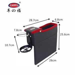 Organizador de Asiento Delantero Universal de Cuero CARFU, el Más Vendido, con Portavasos Integrado, Solución de Organización Definitiva - Product Image 5