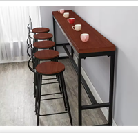 Table de bar moderne en bois de haute qualité avec pieds en métal pour le bureau, la maison, l'hôtel et les centres commerciaux