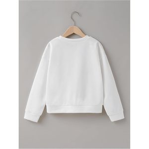 Sweat-shirt à col rond pour fille FOXA, manches longues, imprimé nœud papillon, pull-over, style doux, tissu tricoté respirant - Product Image 2