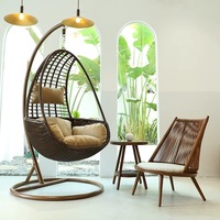 Sunway moderne extérieur jardin haut de gamme qualité rotin extérieur hamac jardin balançoire lit rotin suspendu oeuf chaise patio balançoires