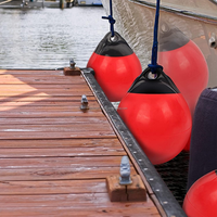 Petit Dauphin PVC Matériel Pneumatique Gonflable Yacht Bouée Yacht Pare-chocs Bateau Fender Dia. Quincaillerie pour yacht série A6 95cm