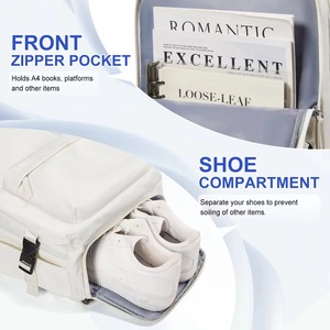 Pink Waterproof <b>Backpack</b> 20-35L With Interior Zipper Pocket For Business Travel And Student Use - Product Image 3
