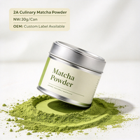 Poudre de Matcha 2A en Marque Blanche 30g/Boîte Qualité Alimentaire pour Pâtisserie et Desserts