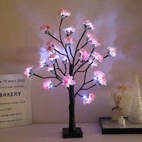 Guirlande lumineuse LED en forme de cerisier, IP44, fonctionnant sur piles, à intensité variable, lampe d'arbre artificielle, décoration de chambre, décoration festive pour la maison