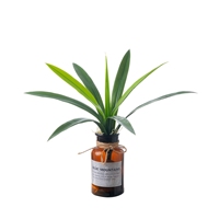 Kunstmatige Cymbidium Orchidee Bladeren Steel Decoratief Groen voor Bloemstukken Thuis