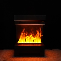 Cheminée électrique autoportante en métal de 50 cm, au meilleur prix de gros, réglable et personnalisable, avec effet de flamme LED 3D et vapeur d'eau, pour usage hôtelier