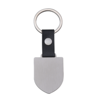 Porte-clés personnalisé gravé Ywyougang, étiquette vierge en acier inoxydable avec sangle en cuir, porte-clés cadeau personnalisé