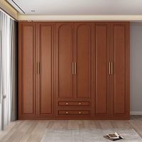 Guarda-Roupa de MDF Sob Medida com Painel Arqueado, à Prova de Umidade e Ecológico, Independente para Armazenamento Moderno no Quarto