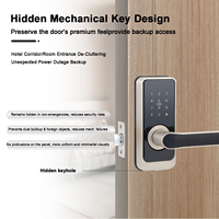 Serrure de porte intelligente en aluminium LOCKAI F6 Tuya avec déverrouillage par carte Wi-Fi et mot de passe pour maison, hôtel et appartement