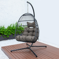 Meubles de jardin en rotin confortable balançoire de patio tissée à bulles et chaise oeuf hamac