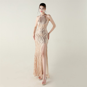 <span class=keywords><strong>ชุด</strong></span><span class=keywords><strong>ราตรี</strong></span>ทรงบอลกาวน์สำหรับฤดูร้อน ทรงเอ็มไพร์ คอวี แต่งดีเทลผ้าซีทรู กระโปรงทรงหางปลา ผ้าชีฟองประดับเลื่อม ผ้าซาติน - Product Image 4