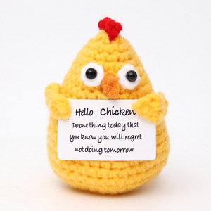 Jouets très demandés 2025 : Pommes de soutien émotionnel à coudre et à tisser avec messages positifs, porte-clés au crochet, jouets au crochet - Product Image 6