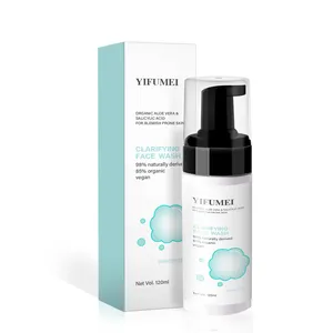 Mousse limpiadora clarificante natural, ácido salicílico, <span class=keywords><strong>limpiador</strong></span> de poros y acné, lavado de cara espumoso <span class=keywords><strong>para</strong></span> <span class=keywords><strong>piel</strong></span> <span class=keywords><strong>grasa</strong></span> - Product Image 1