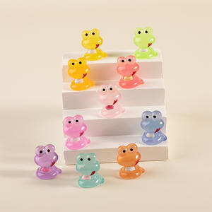 Accessoires en résine pour bijoux DIY, pendentif porte-clés, décoration de voiture, grenouille lumineuse mignonne du zodiaque serpent, vente chaude - Product Image 2