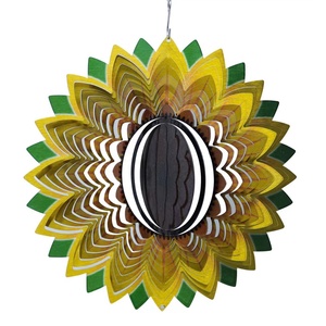 Con Quay Gió <span class=keywords><strong>3D</strong></span> Bằng Thép Không Gỉ Cắt Laser Hình Hoa Hướng Dương - Product Image 3