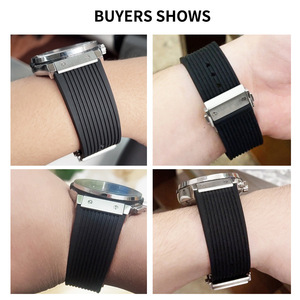 Convient aux bracelets de montre Hengbao : bracelet de montre en silicone pour homme <span class=keywords><strong>HUBLO</strong></span> Hengbao/Yubo Big Explosion 26X22 - Product Image 6