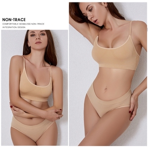 ชุดชั้นในสตรีไร้ตะเข็บ เซ็กซี่ ชุดออกกำลังกาย สบาย ยืดหยุ่น ชุดเสื้อกล้ามแบบดันทรง พร้อมฟองน้ำเสริม - Product Image 6