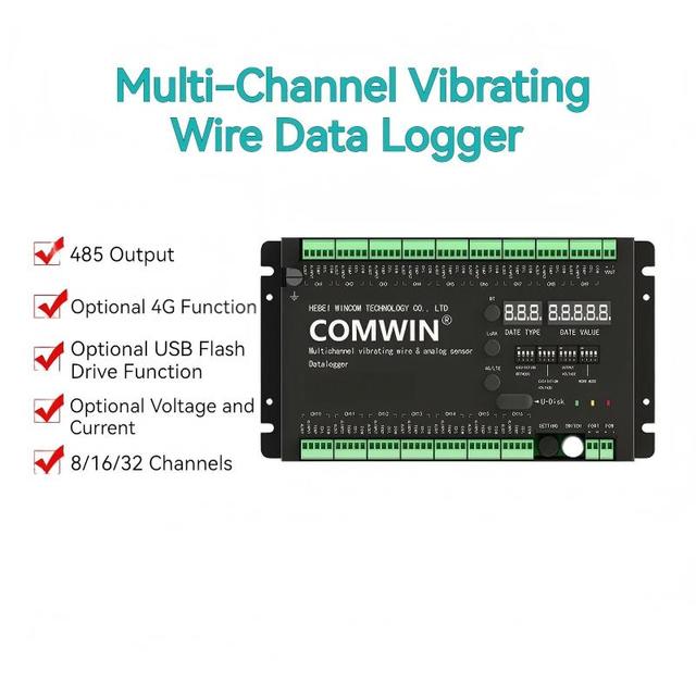 High Precision Vibrating Wire Data Acquisition System 8/16/32 Channels