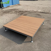 Terrasse extérieure moderne préfabriquée en acier galvanisé de haute qualité, hauteur réglable, imperméable, en WPC, pour jardin