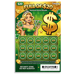 Professional High Security Print Scratch Cards With UV Invisible Ink and Sequential Number The Blonde Woman Lottery Card - Product Image 5