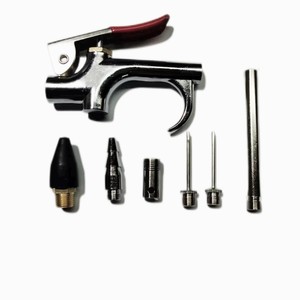 Zinc Alloy Blow Gun 6 Mm 1 4 Inch Air Compressor Nozzle Set With Copper Needle And Rubber Adapter 7 Piece Set Pneumatic Tool - Product Image 1