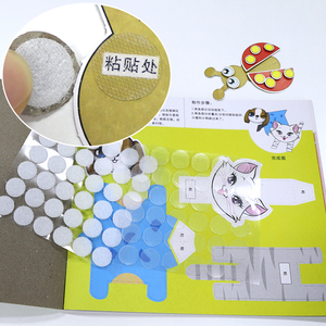 Haute qualité boucle blanche crochet <span class=keywords><strong>blanc</strong></span> Velcroes points fort adhésif sans trace crochet et boucle points Velcroes adhésif amovible - Product Image 6