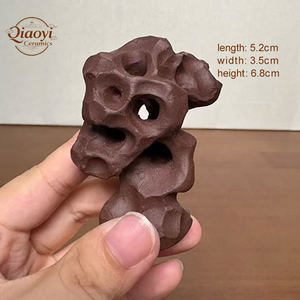 Petites décorations de jardin artisanales en céramique d'argile violette du Jiangsu Taihu, design irrégulier, pour table, bureau, hôtel - Product Image 2