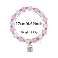 Meilleure vente 2 Pcs enfants Coloful Perle Bracelet élastique réglable Bracelet ensemble pour les femmes