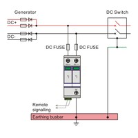 Parafoudre DC 150V 600V 1000V 40kA T2 2P pour systèmes solaires photovoltaïques – Vente en gros