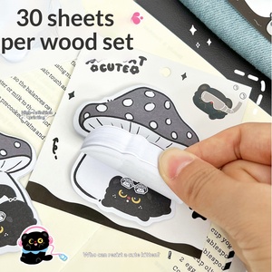 Black Cat Shaped <b>Sticky</b> <b>Notes</b> Cute Irregular Adhesive Notepad Cartoon Memo Stickers For Student Office Message - Product Image 4
