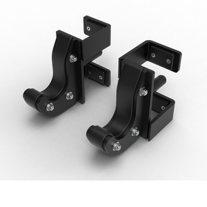 Crochets en J réglables QLI Power Steel Premium QPJH07 avec protection en plastique UHMW, accessoires pour rack de squat, pour la musculation à domicile - Product Image 1