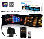 X-7SEVEN Nouvelle Panneau LED Programmable par Application Personnalisable pour Voiture, Affichage USB à Messages Défilants, Matrice Lumineuse pour Décoration de Magasin