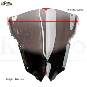 Parabrisas KOLMIO-LAM Compatible con <span class=keywords><strong>YAMAHA</strong></span> YZFR6 2008-2016, Deflector de Viento para Motocicleta, Parabrisas YZF-R6 2009 2010 2011 2012 2013 2014 - Product Image 2