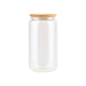 16oz <strong>Glass</strong> Can Cup Beer <strong>Glass</strong> Drinking Jar 16 oz Water Bottle <strong>Frosted</strong> <strong>Glass</strong> Can Cups With Lid - Product Image 6