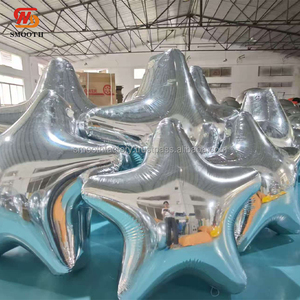 LEDA Outdoor Party & Wedding Events Wedding Decor New Arrival Modern Silver Gold PVC Inflatable Star-Shaped <b>Mirror</b> <b>Ball</b> - Product Image 4