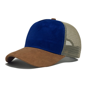 Gorra Trucker Snapback de 5 Paneles de Gamuza y Malla Bicolor con Espuma para Hombre, Personalizable con Logotipo, en Blanco, para Pedidos al por Mayor para Marcas de Ropa - Product Image 3