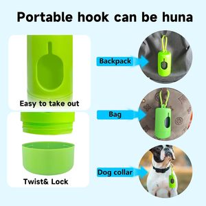 ถุงเก็บอุจจาระสุนัข Huamaohengchun พร้อมหูหิ้วและที่จ่าย ถุงเก็บอุจจาระสีดำแบบไม่มีกลิ่น ป้องกันการรั่วซึม สำหรับสุนัขและแมว - Product Image 6