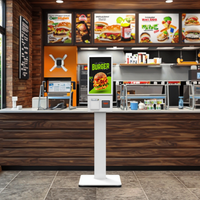 Kiosque de commande numérique entièrement automatique avec écran tactile de 21,5/23,8/27 pouces, avec scanner et imprimante, kiosques de paiement pour la restauration rapide