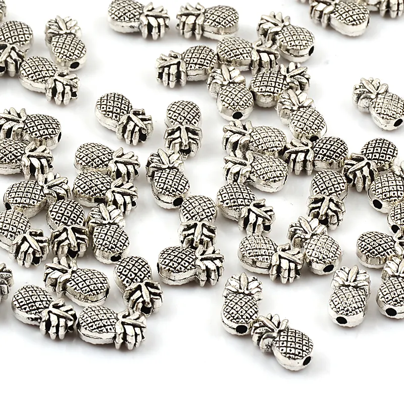 40pcs 6X10MM Antique Spacer Pineapple Pendant Beads For Jewelry Making DIY Necklace Jewelry Findings