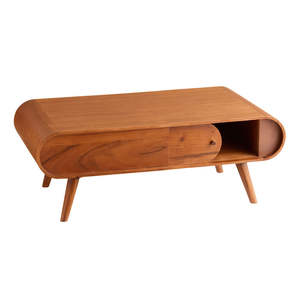 Mesa de Centro Moderna para <span class=keywords><strong>Campus</strong></span>, Mesa Auxiliar Marrón Modelo Fresco con Patas de Madera, Práctica, Resistente, Estable, Multifuncional, Gran Venta - Product Image 3