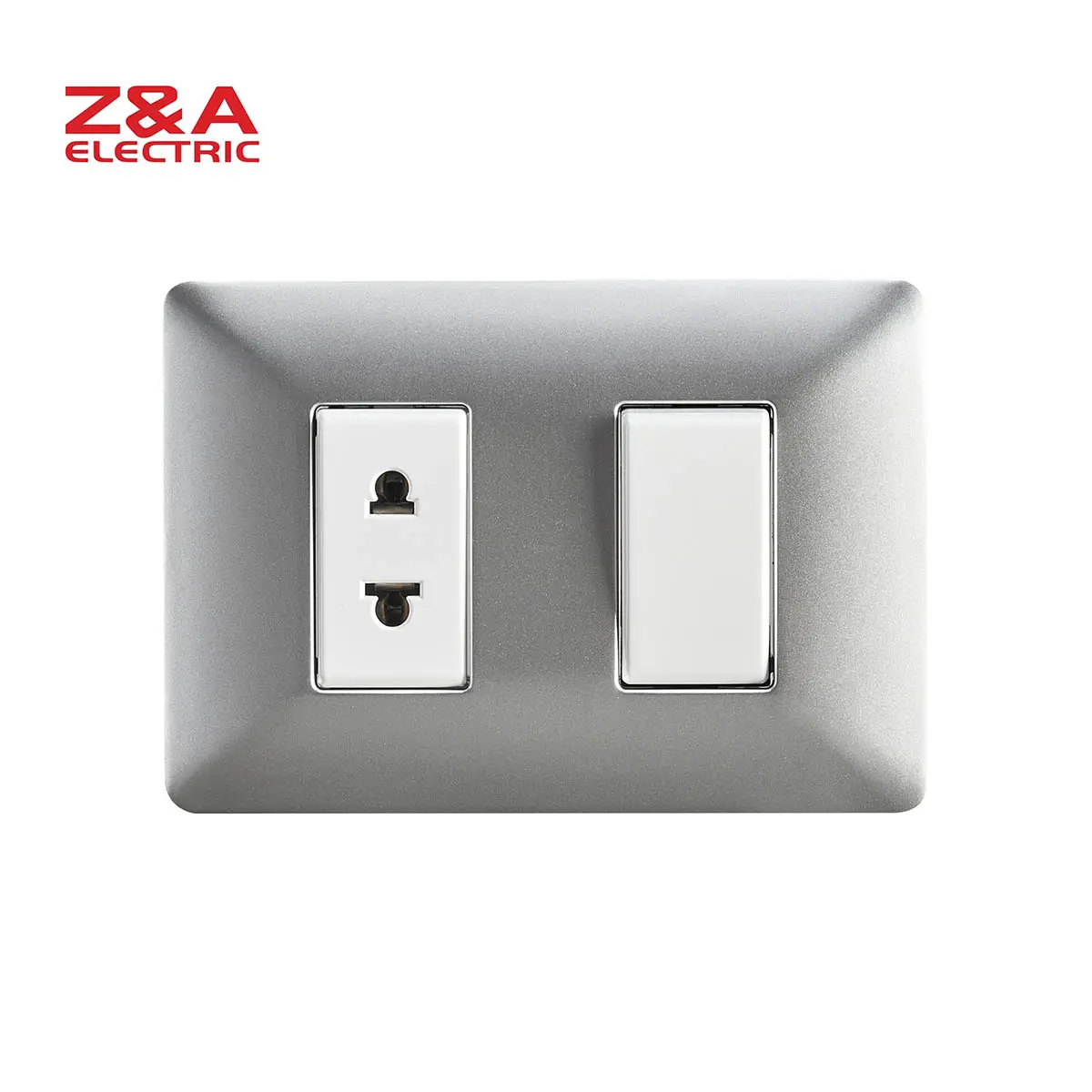 BM SERIES SILVER 15A 120-250V American Standard Double Universal Electric Sockets and Switch Light Wall Switch