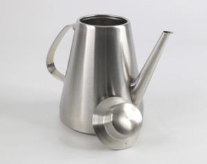 Fabbricare LOGO personalizzato olio d'argento e aceto ampolla in acciaio inossidabile erogatore di olio d'oliva con beccuccio di versamento senza gocciolamento - Product Image 4