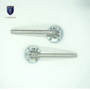 Manija de cerradura de puerta de acero inoxidable moderna europea Tubo Delgado desmontable para interior para uso en hoteles Directo del fabricante - Product Image 2